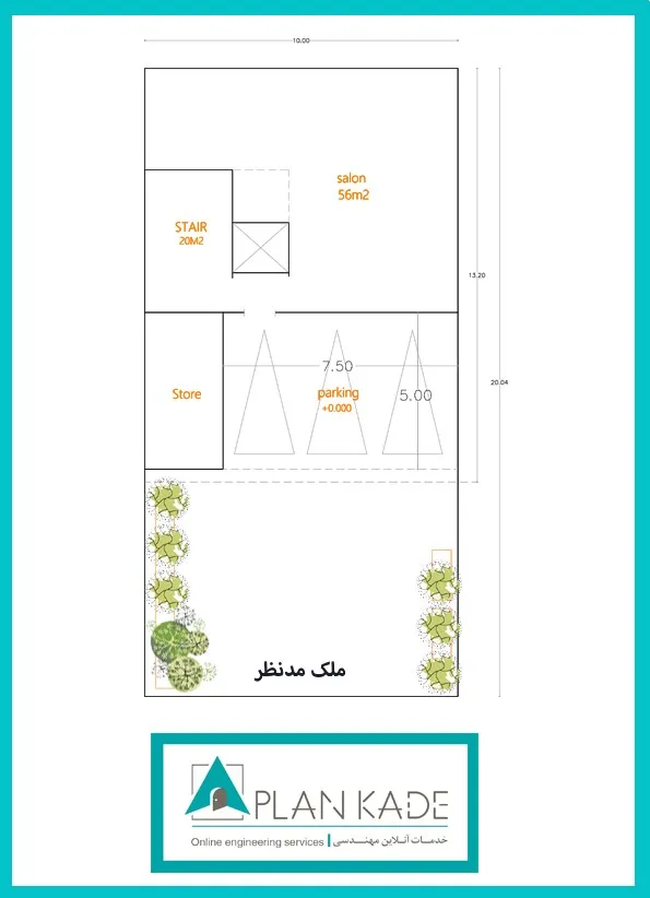 طراحی پلان معماری مسکونی با ابعاد 10 در 20